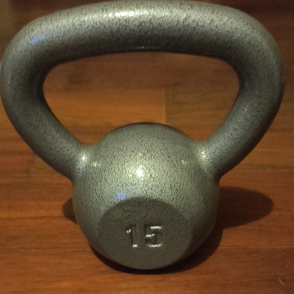 Gray Kettlebell 15 lb
